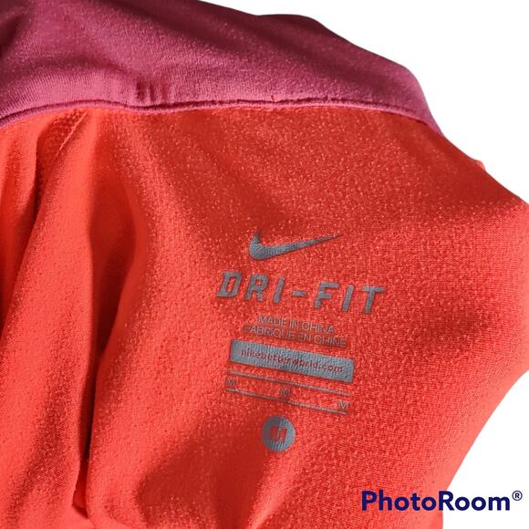 Nike | Coral Dri-Fit  Long Sleeve Shirt-3/4 Zip - Picture 4 of 5